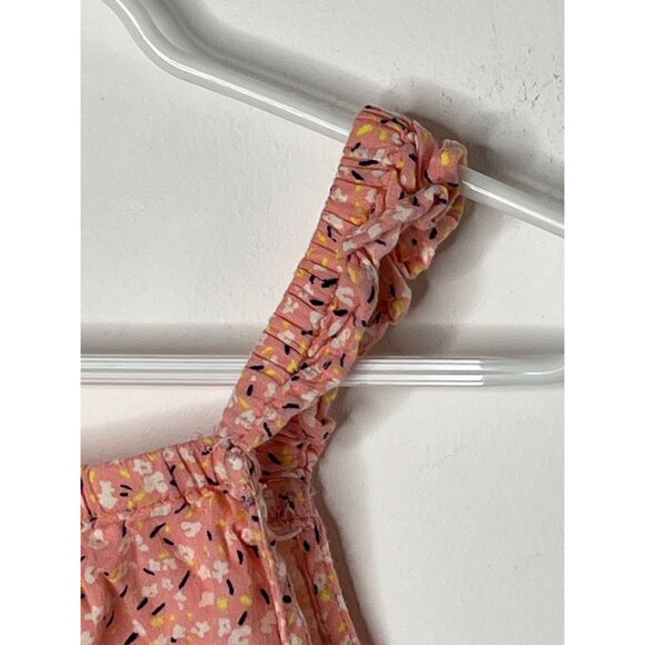 Old Navy Girls Small 6/7 Pink Floral Tank Top Summer Casual Blouse - Picture 4 of 13